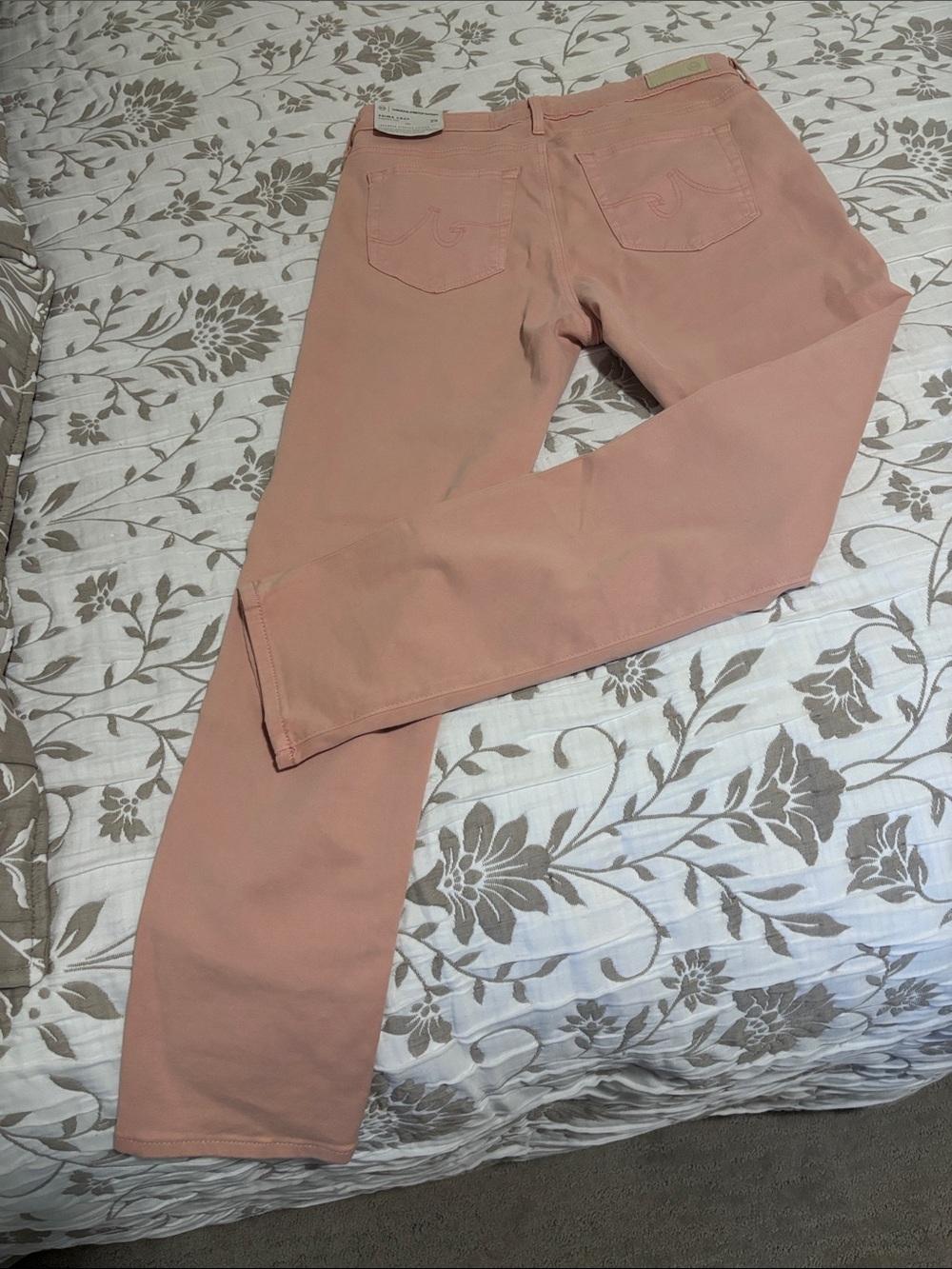 AG Adriano Goldschmied Slim Pink straight leg Jeans